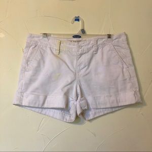 Old Navy White Low-Rise Shorts